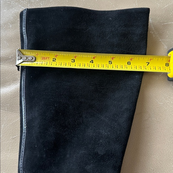 Leather Bellofatto Black Suede 3” Heel Knee-High Women's Boots BT26 - Picture 9 of 13